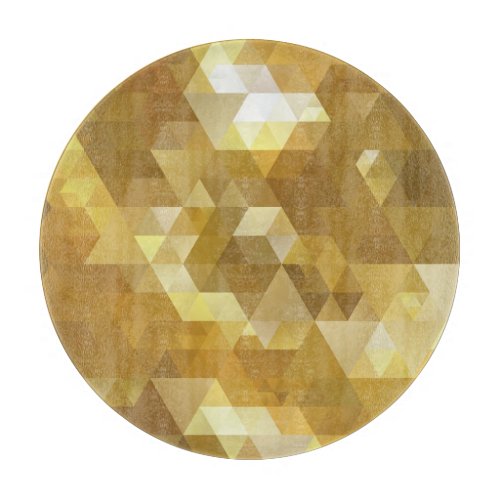 Abstract Gold Triangle Texture Cutting Board