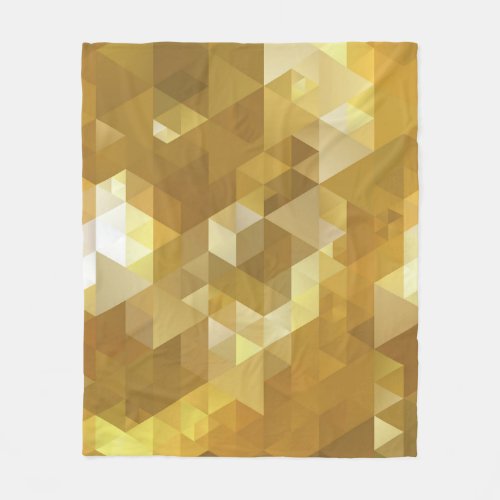 Abstract Gold Triangle Texture Fleece Blanket