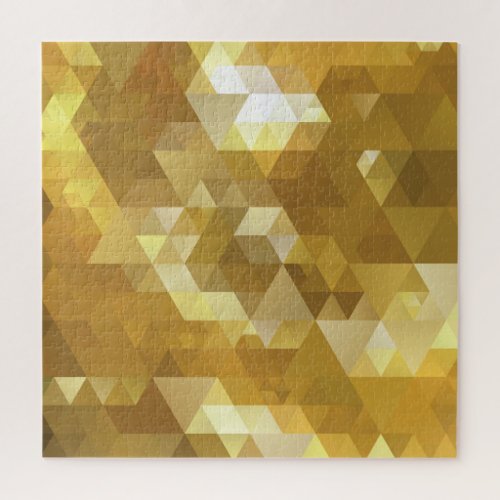 Abstract Gold Triangle Texture Jigsaw Puzzle