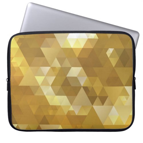 Abstract Gold Triangle Texture Laptop Sleeve