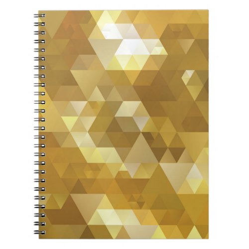 Abstract Gold Triangle Texture Notebook