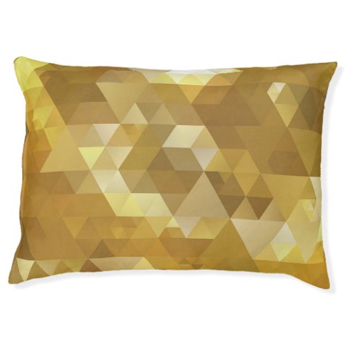 Abstract Gold Triangle Texture Pet Bed