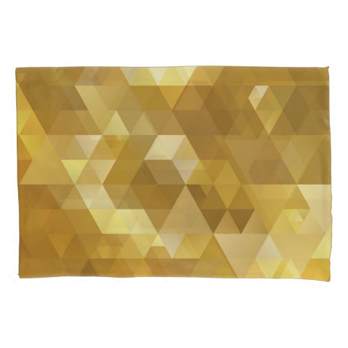 Abstract Gold Triangle Texture Pillow Case