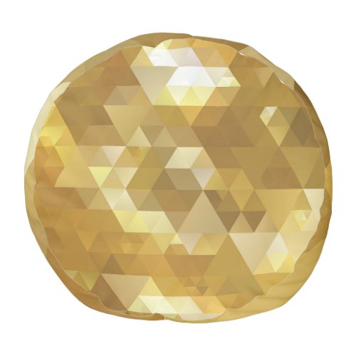 Abstract Gold Triangle Texture Pouf
