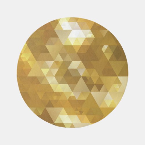 Abstract Gold Triangle Texture Rug