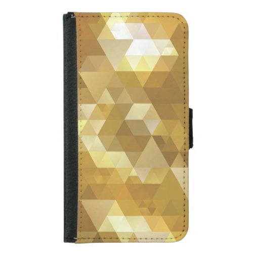 Abstract Gold Triangle Texture Samsung Galaxy S5 Wallet Case