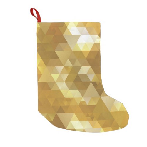 Abstract Gold Triangle Texture Small Christmas Stocking