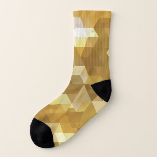 Abstract Gold Triangle Texture Socks