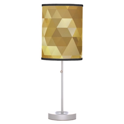Abstract Gold Triangle Texture Table Lamp