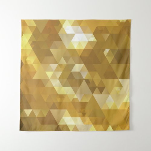 Abstract Gold Triangle Texture Tapestry