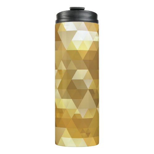 Abstract Gold Triangle Texture Thermal Tumbler