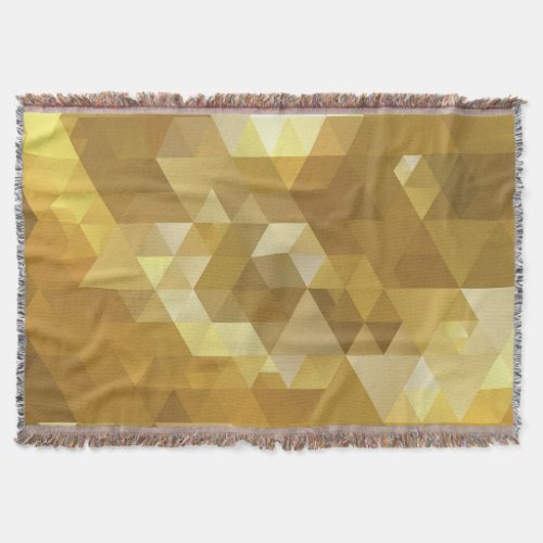 Abstract Gold Triangle Texture Throw Blanket
