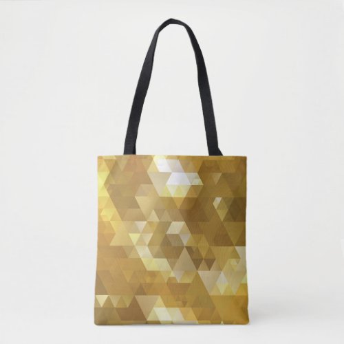 Abstract Gold Triangle Texture Tote Bag