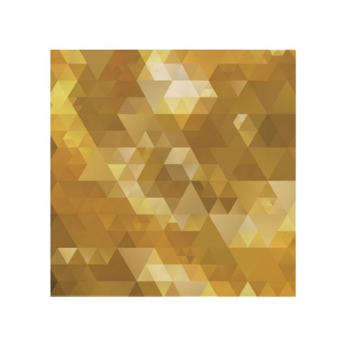 Abstract Gold Triangle Texture Wood Wall Art