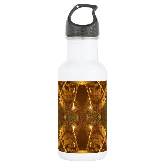 Abstract Gold Water Bottle (Front)