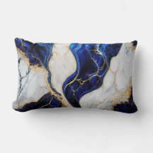 Abstract Gold, White & Royal Blue