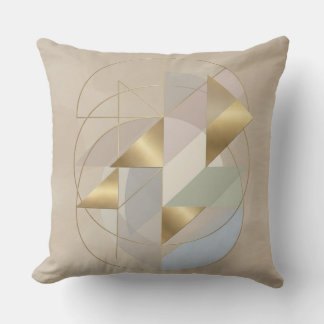 Abstract Golden Accent Throw Pillow | Modern Home