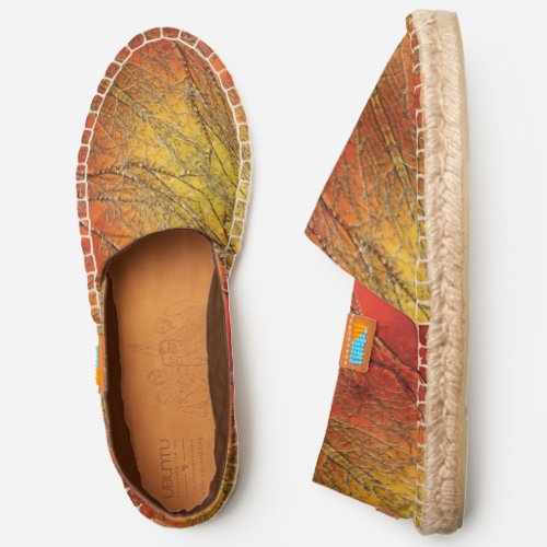 Abstract Golden Bare Tree Branches Espadrilles