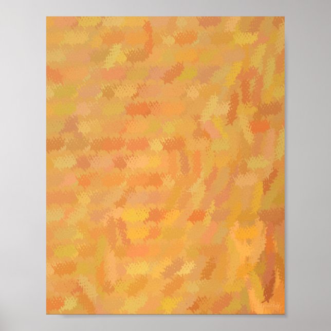 Abstract Golden Hawaiian Tapestry Poster (Front)