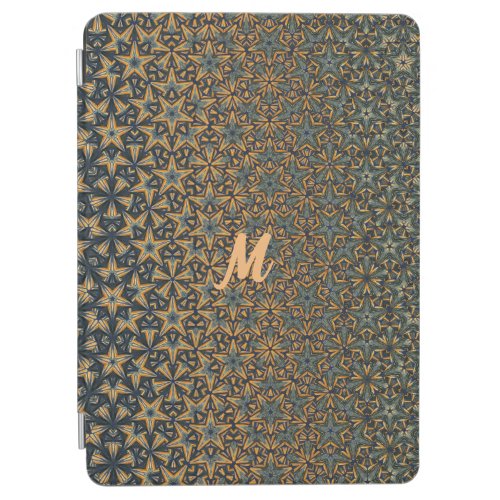 Abstract golden luxury floral generative geometric iPad air cover