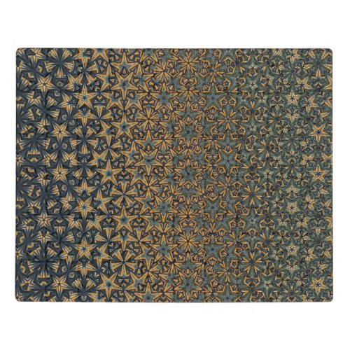 Abstract golden luxury floral generative geometric jigsaw puzzle