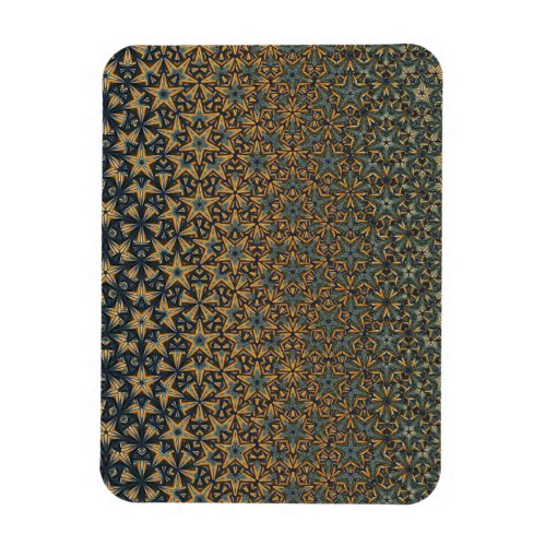 Abstract golden luxury floral generative geometric magnet
