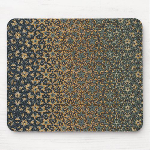 Abstract golden luxury floral generative geometric mouse pad