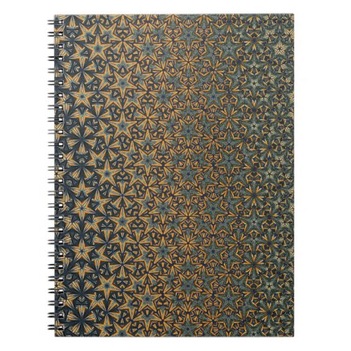 Abstract golden luxury floral generative geometric notebook