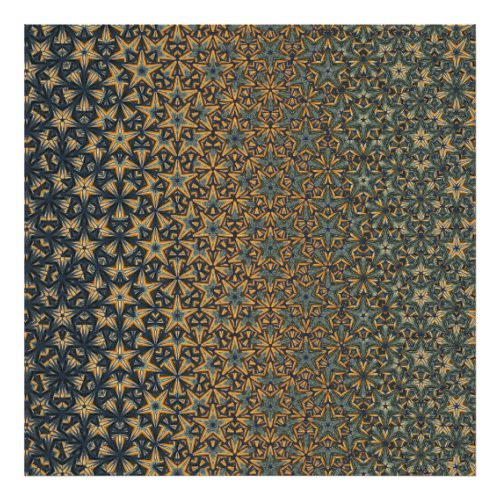 Abstract golden luxury floral generative geometric photo print