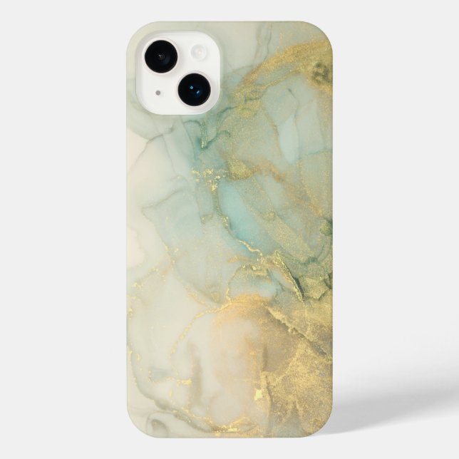 Abstract Golden Marble Art iPhone Case (Back)