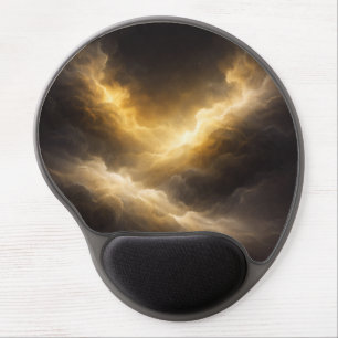 Abstract Golden Nebula Mouse Pad