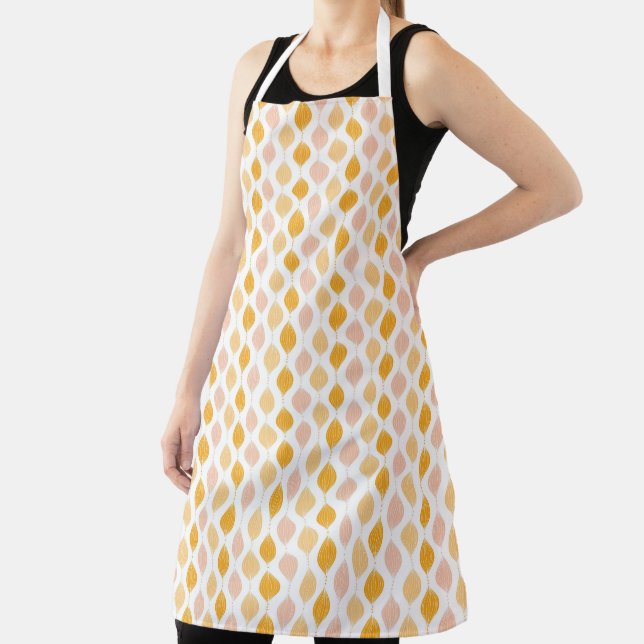 Abstract golden ogee pattern background apron (Insitu)