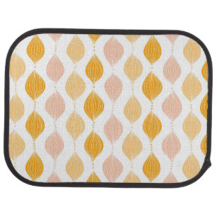 Abstract golden ogee pattern background car mat