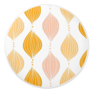 Abstract golden ogee pattern background ceramic knob