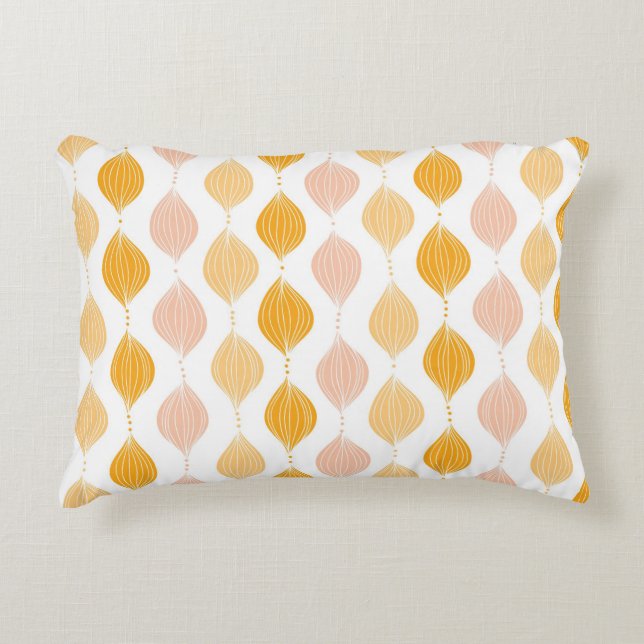 Abstract golden ogee pattern background decorative pillow (Front)