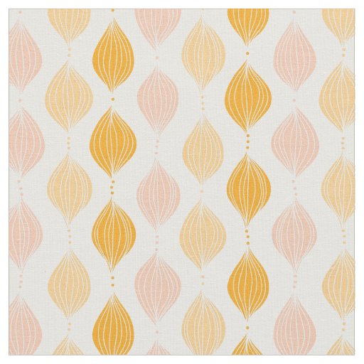 Abstract golden ogee pattern background fabric