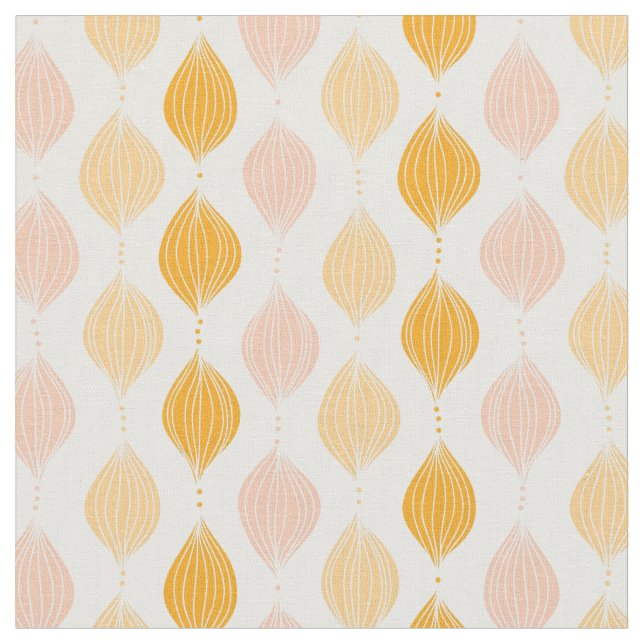 Abstract golden ogee pattern background fabric (Close Up)