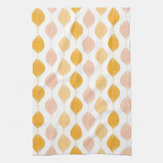 Abstract golden ogee pattern background kitchen towel