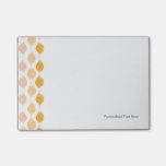 Abstract golden ogee pattern background post-it notes