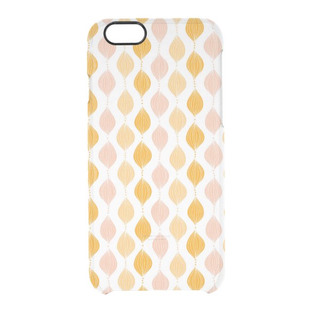 Abstract golden ogee pattern background uncommon iPhone case (Back)