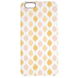 Abstract golden ogee pattern background clear iPhone 6 plus case
