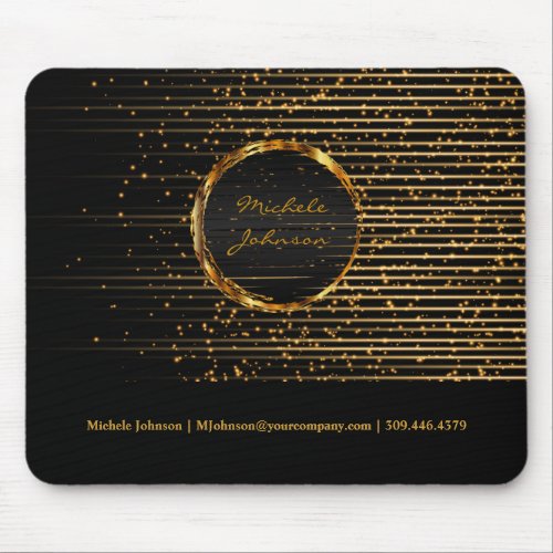 Abstract Golden Star Light Design Mouse Pad