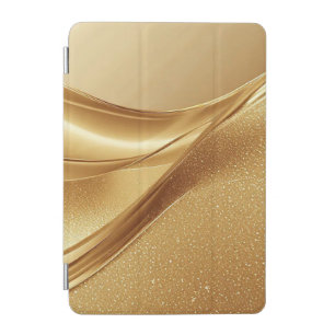 Abstract Golden Waves With Sparkling Glitter iPad Mini Cover