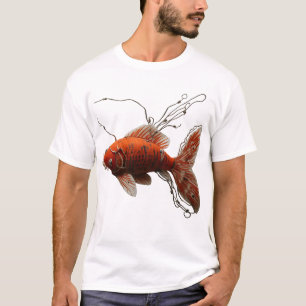 "Abstract Goldfish" Artistic Graphic Tee – Unique