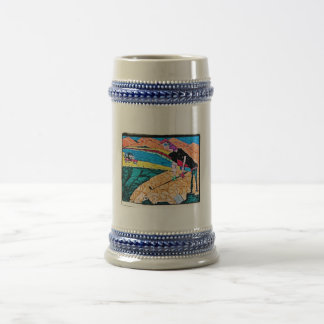abstract golf color beer stein