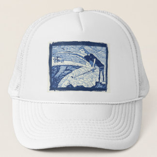 abstract golf trucker hat