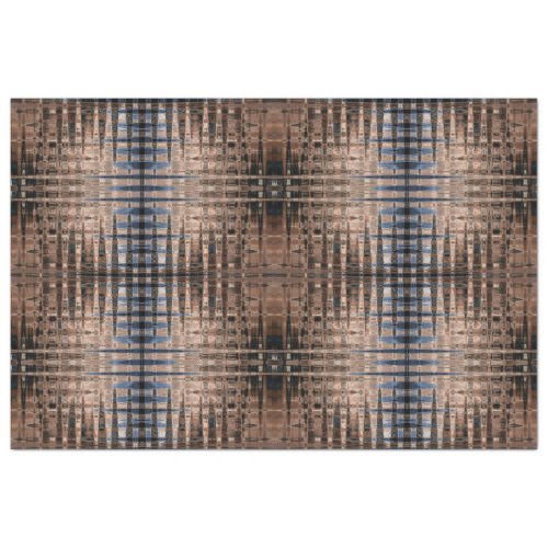 Abstract Good Vibrations BrownBlue Decoupage Tissue Paper