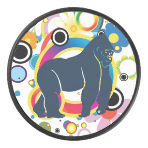 Abstract Gorilla Hockey Puck