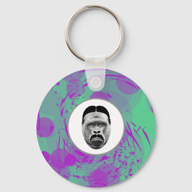 Abstract Gorilla Keychain (Front)