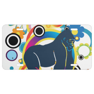Abstract Gorilla License Plate